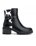 Ankle boot in a mix of materials for autumn and winter