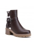 Ankle boot in a mix of materials for autumn and winter
