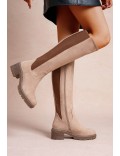 Botte en simili daim
