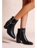 Bottine en simili cuir