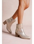 Bottine en simili cuir