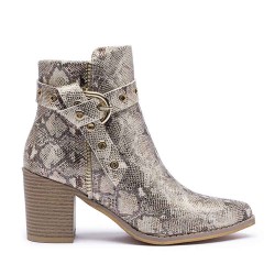 Bottine en simili cuir