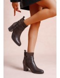 Bottine en simili cuir