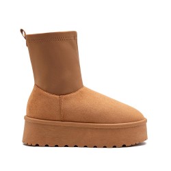 Botte en simili daim