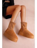Botte en simili daim