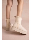 Botte en simili daim