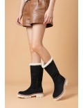 Botte en simili daim