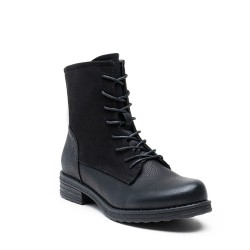 Ankle boot in a mix of materials for autumn and winter