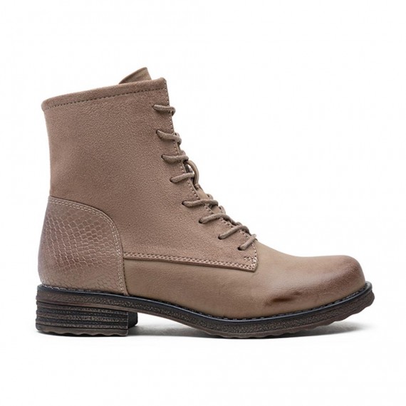 Ankle boot in a mix of materials for autumn and winter