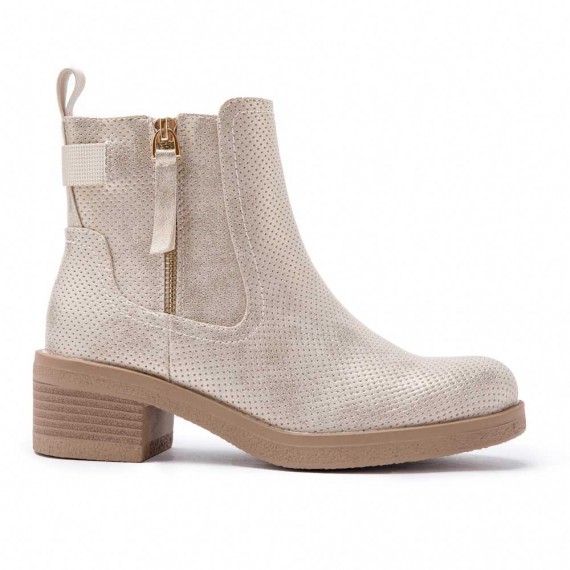 Ankle boot in a mix of materials for autumn and winter