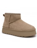 Ankle boot in faux suede