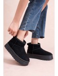 Ankle boot in faux suede