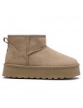 Ankle boot in faux suede