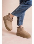 Ankle boot in faux suede