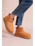 Ankle boot in faux suede