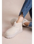 Ankle boot in faux suede