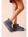 Ankle boot in faux suede