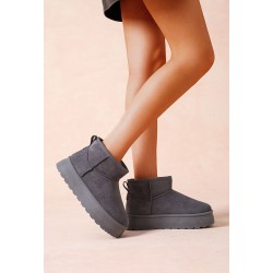 Ankle boot in faux suede