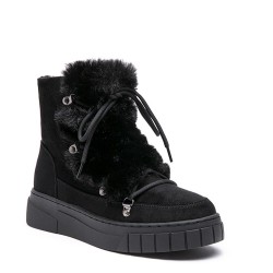 Ankle boot in a mix of materials for autumn and winter