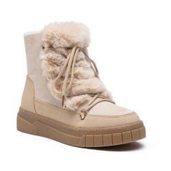 Ankle boot in a mix of materials for autumn and winter