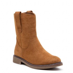 Ankle boot in faux suede