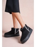 Botines en gamuza sintética