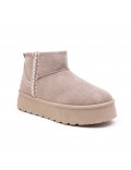 Ankle boot in faux suede