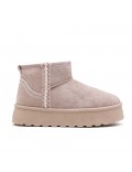 Ankle boot in faux suede