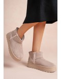 Botines en gamuza sintética