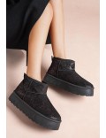 Ankle boot in faux suede