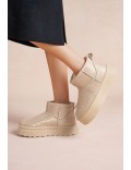 Ankle boot in faux suede
