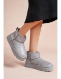 Ankle boot in faux suede