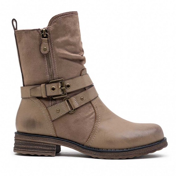 Ankle boot in a mix of materials for autumn and winter