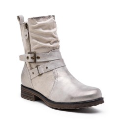 Ankle boot in a mix of materials for autumn and winter