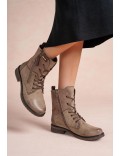 Ankle boot in a mix of materials for autumn and winter