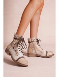 Ankle boot in a mix of materials for autumn and winter