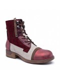 Ankle boot in a mix of materials for autumn and winter