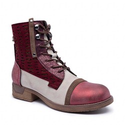 Ankle boot in a mix of materials for autumn and winter