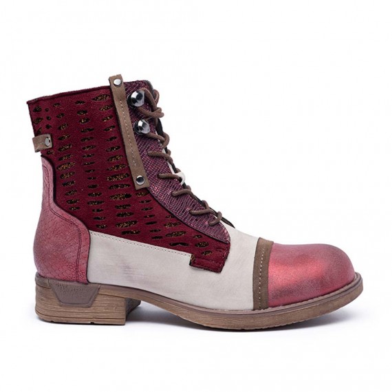 Ankle boot in a mix of materials for autumn and winter