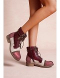 Ankle boot in a mix of materials for autumn and winter