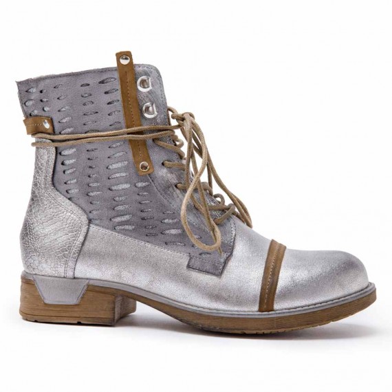 Ankle boot in a mix of materials for autumn and winter