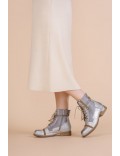 Ankle boot in a mix of materials for autumn and winter