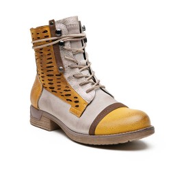 Ankle boot in a mix of materials for autumn and winter