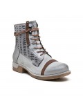 Ankle boot in a mix of materials for autumn and winter
