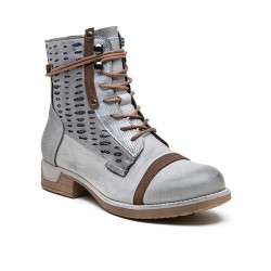 Ankle boot in a mix of materials for autumn and winter