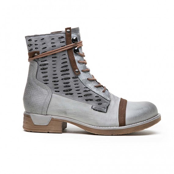 Ankle boot in a mix of materials for autumn and winter