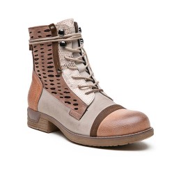 Ankle boot in a mix of materials for autumn and winter