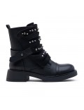 Ankle boot in a mix of materials for autumn and winter