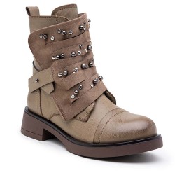 Ankle boot in a mix of materials for autumn and winter