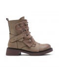 Ankle boot in a mix of materials for autumn and winter